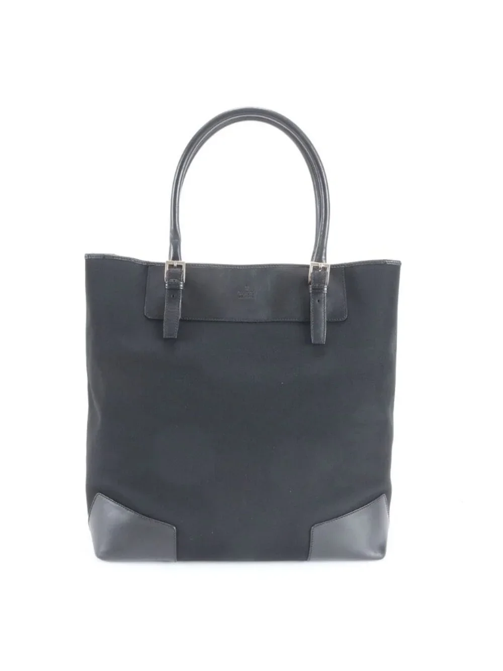 Gucci Leather Tote Shoulder Business Document Black